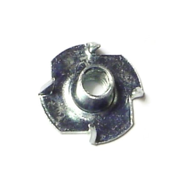 Midwest Fastener T-Nut, 4 Prongs, M5, Steel, Zinc Plated, 8 mm Barrel Ht, 10 PK 72522 - main